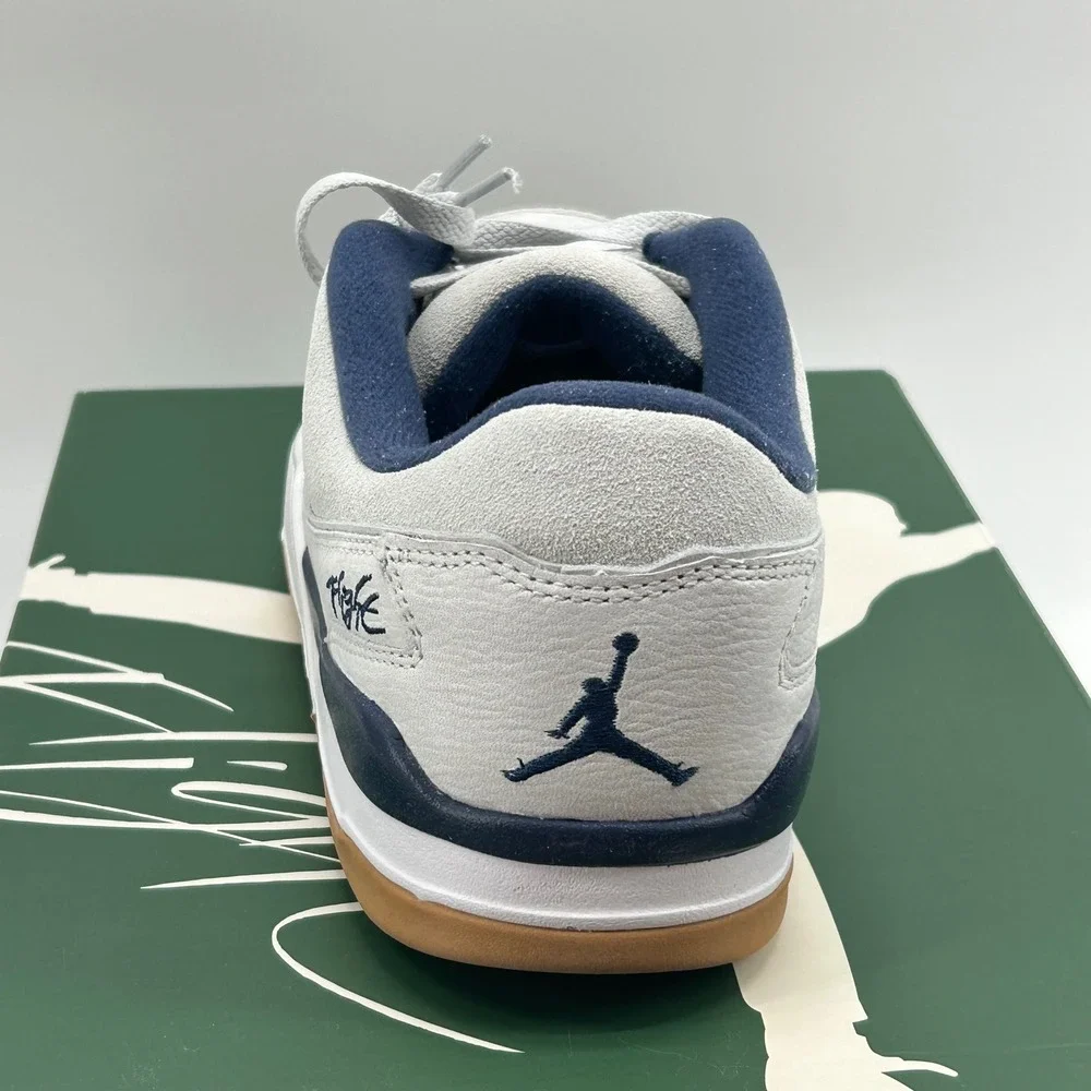 Jordan Flight Court Mens 11.5 Grey Midnight Navy Gum FV5555-004 Retro Sneakers